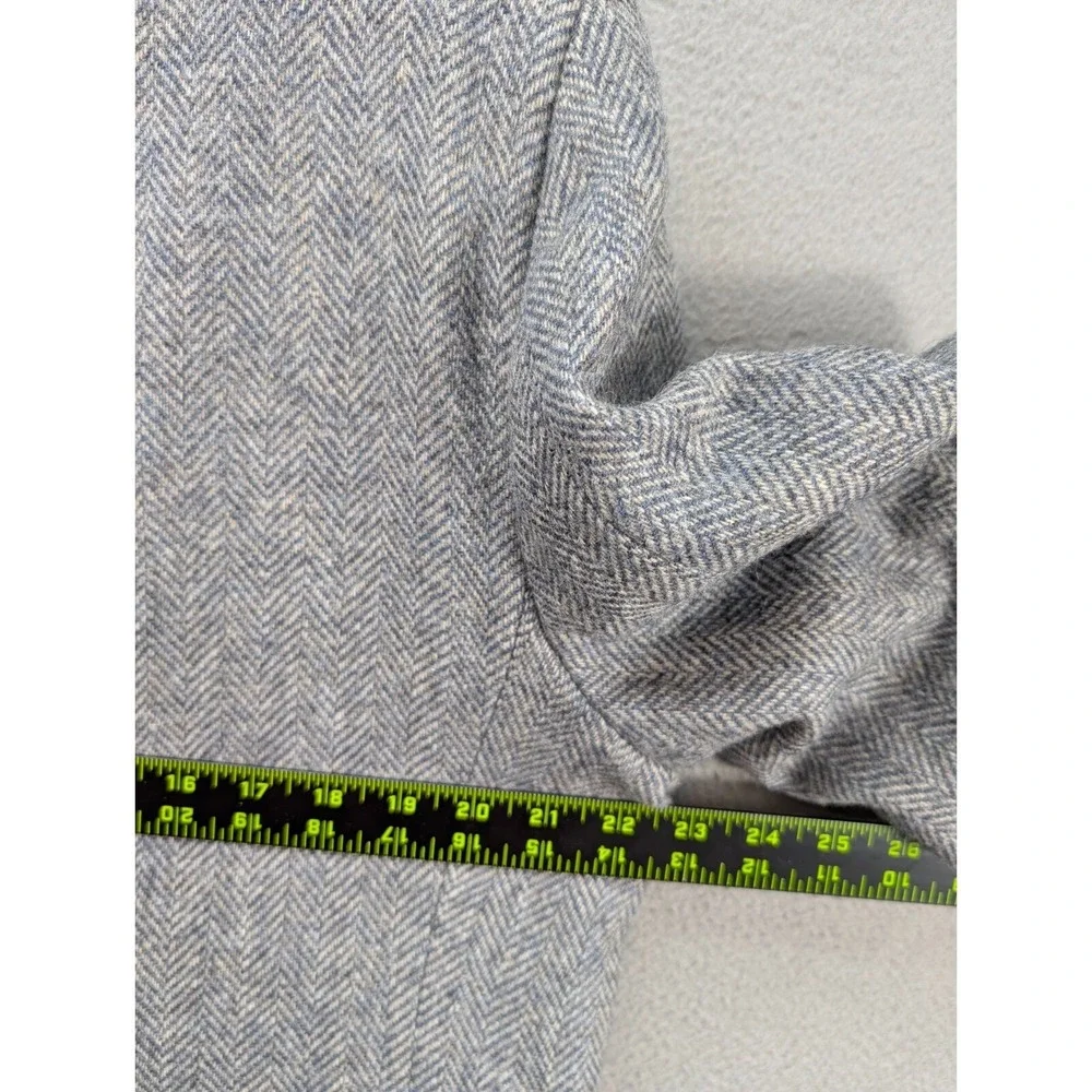Vintage Haggar Tweed Blazer Jacket Size 44L Wool Gray Blue Herringbone Corpcore